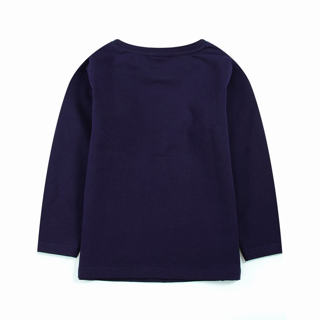 キッズ　子供服　トップス　長袖　Tシャツ　ワッペン　潜水艦　かわいい　キュート　男の子　カジュアル　保育園　幼稚園　お着替え　お出かけ　普段着　デイリー　ネイビー　送料無料