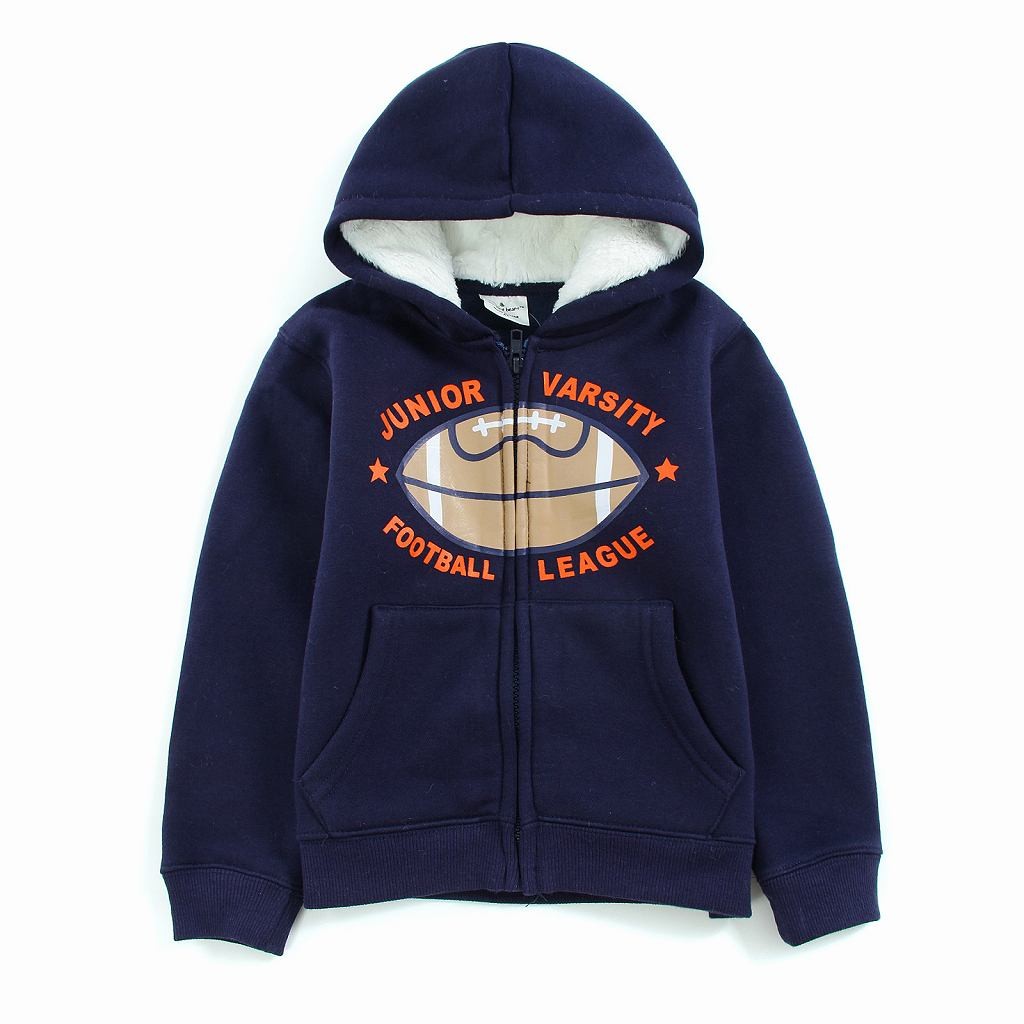 キッズ　子供服　パジャマ　フード付き　長袖パーカー　ロングパンツ　防寒　暖かい　かわいい　キュート　男の子　カジュアル　保育園　幼稚園　お着替え　ルームウェア　普段着　デイリー　ネイビー　送料無料