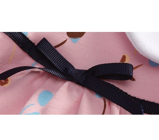 キッズ　ジュニア　子供服　女　女の子　トップス　ブラウス　長袖　襟　リボン　フリル　ピンク　可愛い　送料無料