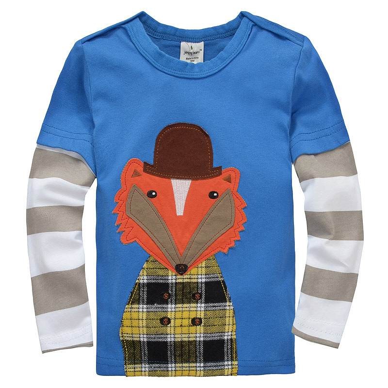 ベビー　キッズ　子供服　パジャマ　上下セット　長袖　Tシャツ　ロングパンツ　きつね　アニマル　キュート　かわいい　男の子　カジュアル　保育園　幼稚園　お着替え　ルームウェア　普段着　デイリー　ブルー　送料無料