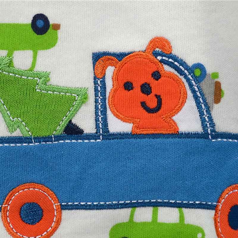 ベビー　子供服　カバーオール　長袖　のりもの　前開き　股下スナップ　キュート　かわいい　男の子　カジュアル　保育園　幼稚園　お着替え　ルームウェア　普段着　デイリー　ホワイト×ブルー　送料無料