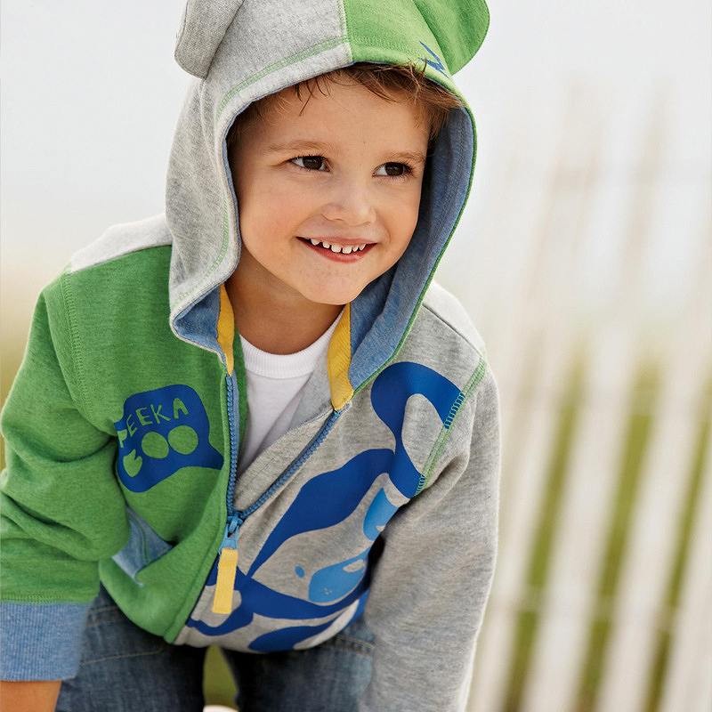 ベビー　キッズ　子供服　アウター　ジップアップ　パーカー　長袖　さる　アニマル　キュート　かわいい　男の子　カジュアル　保育園　幼稚園　お着替え　お出かけ　普段着　デイリー　グリーン　送料無料