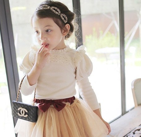 キッズ　ジュニア　子供服　女　女の子　トップス　ブラウス　長袖　パフスリーブ　フリル　可愛い　おでかけ　ピンク　グレー　ホワイト　パープル　送料無料