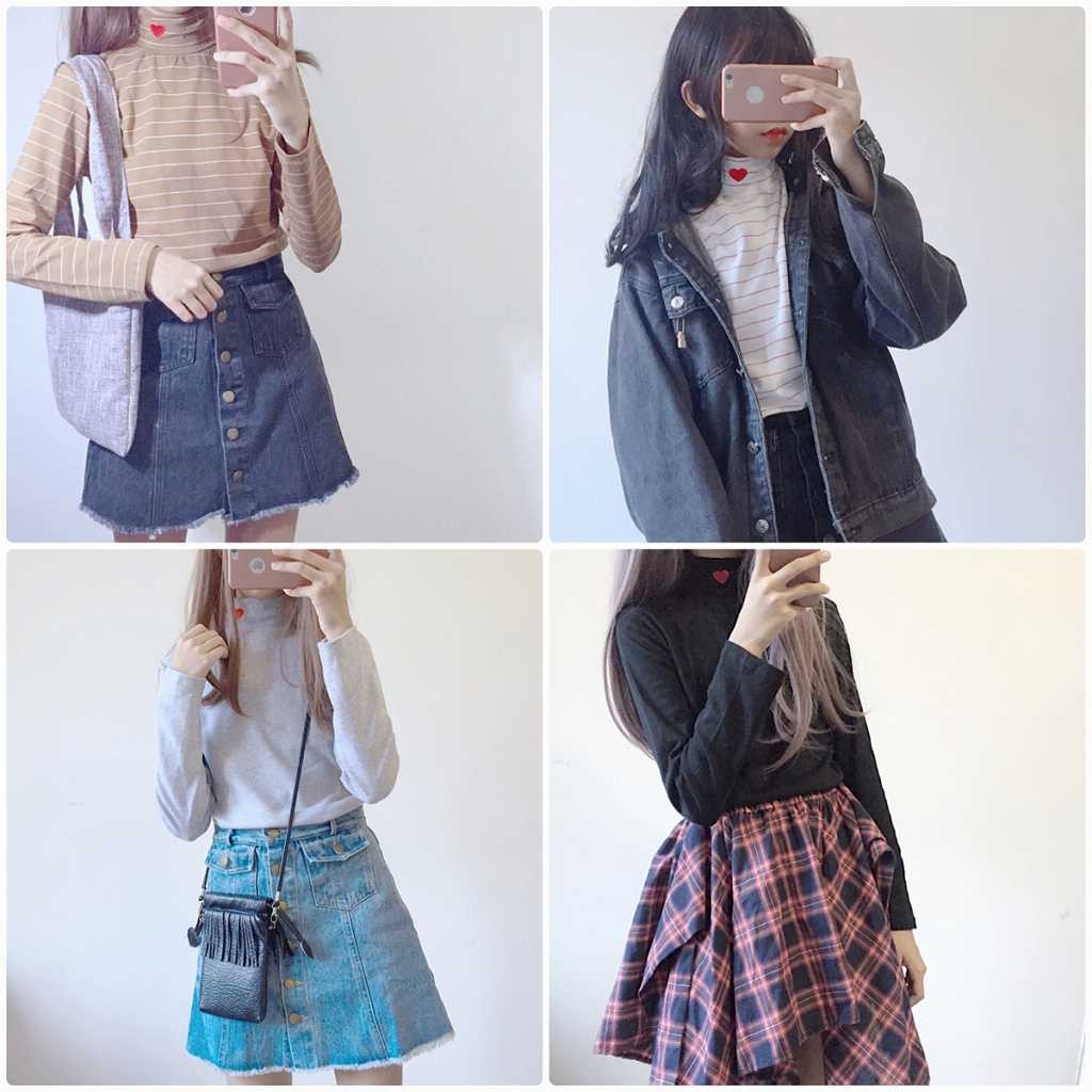 レディース　タートルネック　ハイネック　ロングTシャツ　長袖　トップス　カジュアル　キュート　大人　可愛い　フェミニン　おしゃれ　お出かけ　デイリー　グレー　ホワイト　レッド　ピンク　ブラウン　ネイビー　ブラック　フリーサイズ　ワンサイズ　送料無料