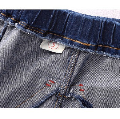 キッズ　ジュニア　子供服　男　女　男の子　女の子　デニム　カーゴ　パンツ　ゴム　ストレッチ　送料無料