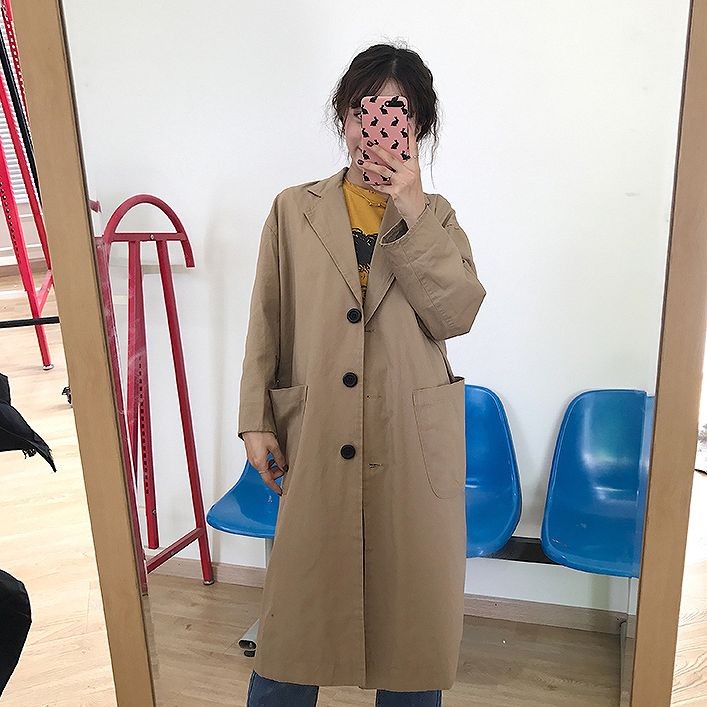 レディース　アウター　チェスターコート 　ロング丈　秋　長袖　ポケット　ボタン　ゆったり　オーバーコート　おしゃれ　シンプル　カジュアル　フェミニン　ビジネス　クール　通勤　普段着　アプリコット　ベージュ　送料無料