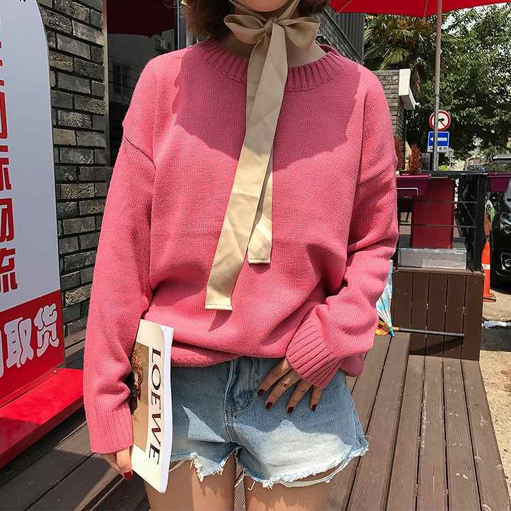 レディース　トップス　ニット　セーター　長袖　無地　ボーダー　オーバルネック　シンプル　ゆったり　カジュアル　大人可愛い　フェミニン　デート　お出かけ　通勤　普段着　ホワイト　ブルー　ピンク　グレー　ベージュ　レッド　カーキ　イエロー　送料無料