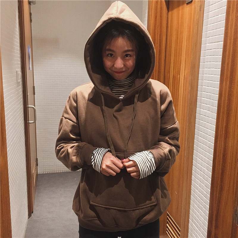 レディース　トップス　パーカー　アウター　長袖　無地　ベルベット　秋　冬　シンプル　ゆったり　ポケット　おしゃれ　カジュアル　大人可愛い　フェミニン　デート　お出かけ　通学　普段着　ベージュ　ホワイト　ブラウン　送料無料