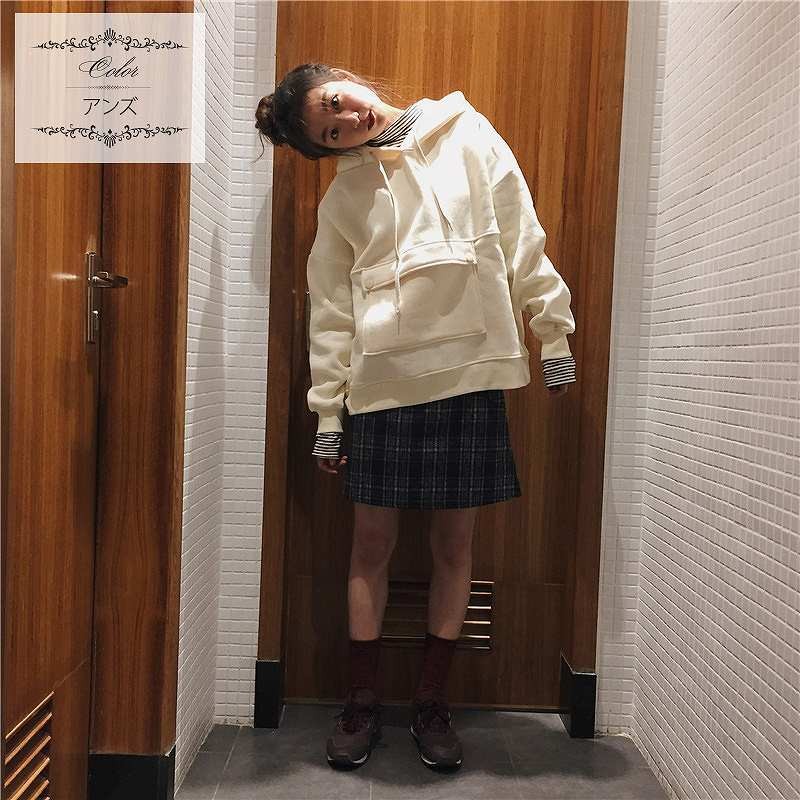 レディース　トップス　パーカー　アウター　長袖　無地　ベルベット　秋　冬　シンプル　ゆったり　ポケット　おしゃれ　カジュアル　大人可愛い　フェミニン　デート　お出かけ　通学　普段着　ベージュ　ホワイト　ブラウン　送料無料