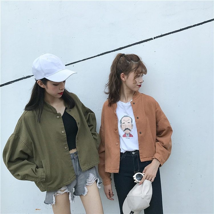 レディース　アウター　ジャケット　長袖　無地　綿　コットン　ショート丈　フィッシュテール　シンプル　ゆったり　おしゃれ　カジュアル　大人可愛い　フェミニン　デート　お出かけ　普段着　カーキ　グリーン　送料無料