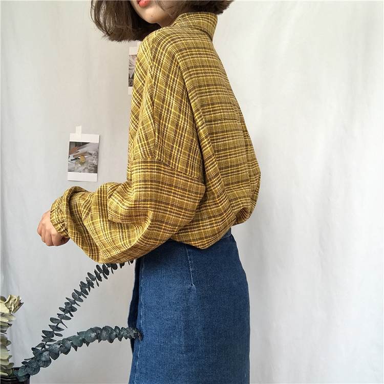 レディース　トップス　チェック　ロングシャツ　長袖　ゆったり　シャツコート　秋冬　カジュアル　フリーサイズ　大人可愛い　オフィス　OL　デート　お出かけ　デイリー　レッド　イエロー　ネイビー　送料無料