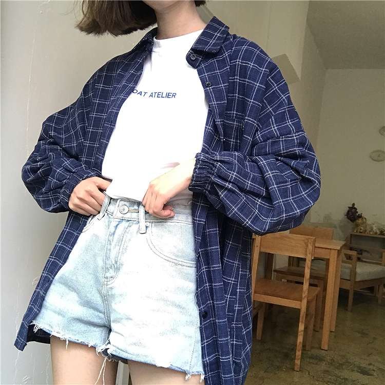 レディース　トップス　チェック　ロングシャツ　長袖　ゆったり　シャツコート　秋冬　カジュアル　フリーサイズ　大人可愛い　オフィス　OL　デート　お出かけ　デイリー　レッド　イエロー　ネイビー　送料無料