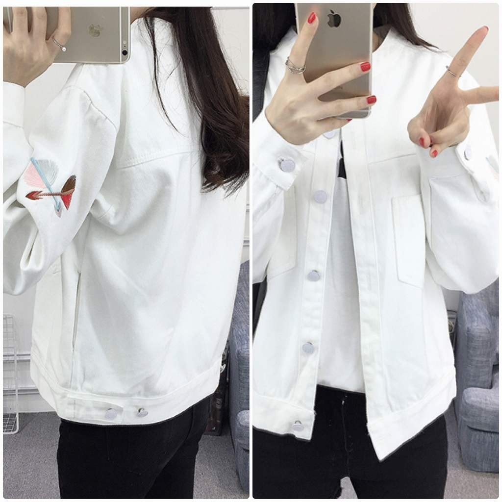 レディース　デニムジャケット　Gジャン　ジージャン　ジャケット　刺繍　アウター　カジュアル　フェミニン　セクシー　きれいめ　エレガント　セクシー　おしゃれ　お出かけ　お呼ばれ　ホワイト　白色　S　M　L　XL　サイズ　送料無料