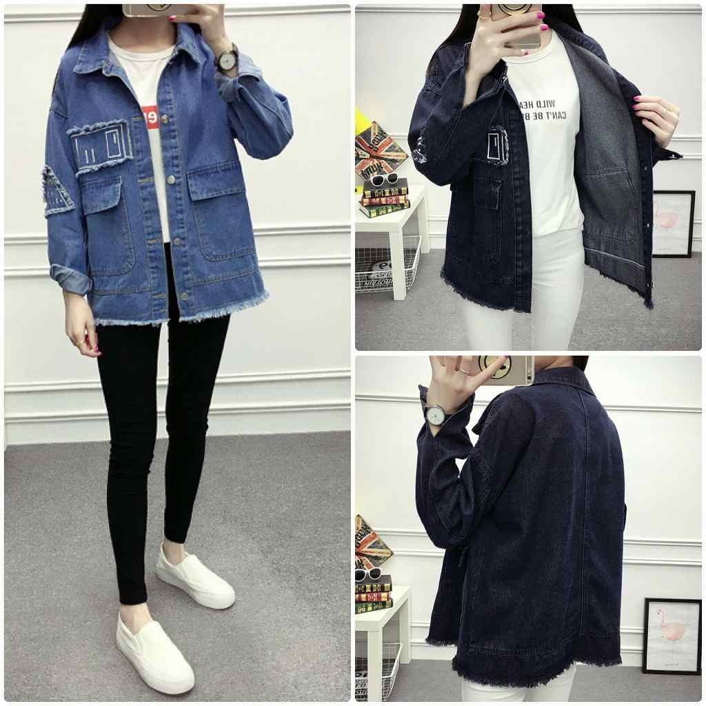 レディース　ジージャン　Gジャン　刺繍　デニム　切りっぱなし　秋　アウター　カジュアル　長袖　キュート　大人　可愛い　フェミニン　おしゃれ　お出かけ　デイリー　ブルー　青　S　M　L　XL　サイズ　送料無料