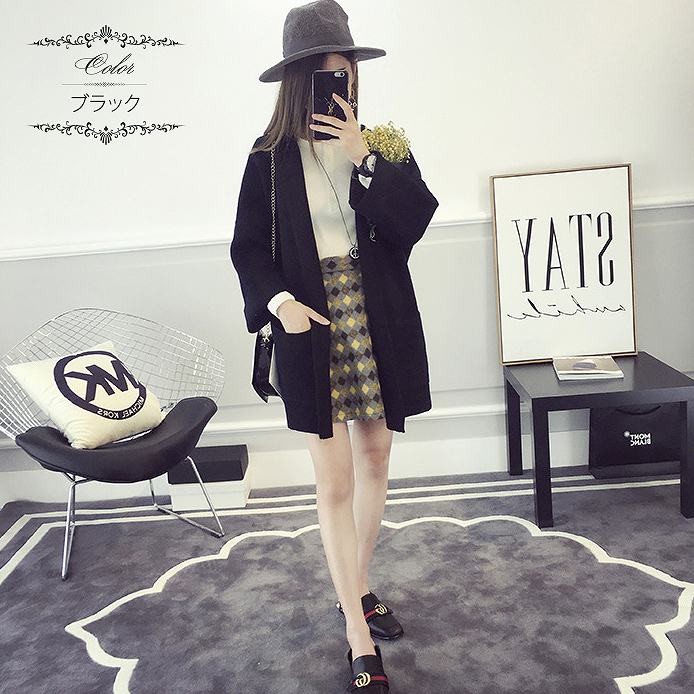 レディース　ライトアウター　ロング　カーディガン　コーディガン　ビッグシルエット　長袖　無地　フリーサイズ　カジュアル　大人可愛い　フェミニン　デート　お出かけ　デイリー　ピンク　ネイビー　グレー　ブラック　送料無料