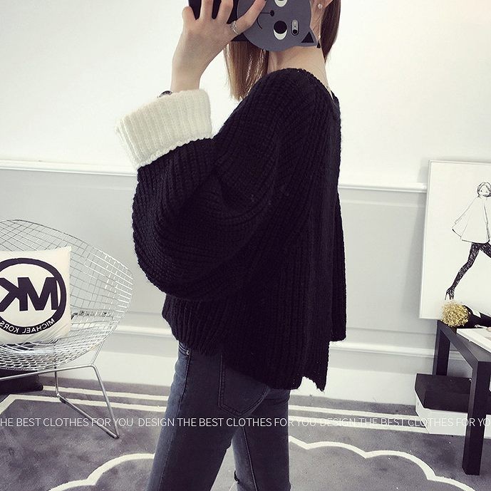 レディース　トップス　ニット　セーター　長袖　無地　ショート丈　ビッグシルエット　長袖　無地　フリーサイズ　カジュアル　大人可愛い　フェミニン　デート　お出かけ　デイリー　ブラック　ネイビー　レッド　送料無料