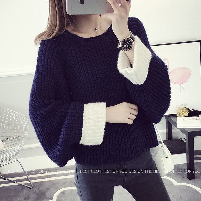 レディース　トップス　ニット　セーター　長袖　無地　ショート丈　ビッグシルエット　長袖　無地　フリーサイズ　カジュアル　大人可愛い　フェミニン　デート　お出かけ　デイリー　ブラック　ネイビー　レッド　送料無料