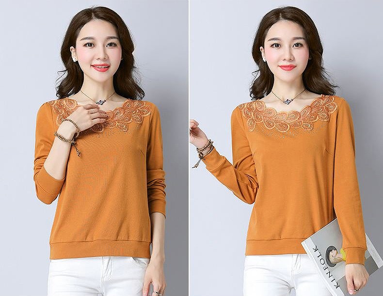 レディース　トップス　シャツ　長袖　シンプル　ビーズ　レース　スリム　大きいサイズ　おしゃれ　フェミニン　かわいい　上品　エレガント　セクシー　オフィス　ビジネス　通勤　普段着　デート　ブラック　イエロー　ワインレッド　送料無料