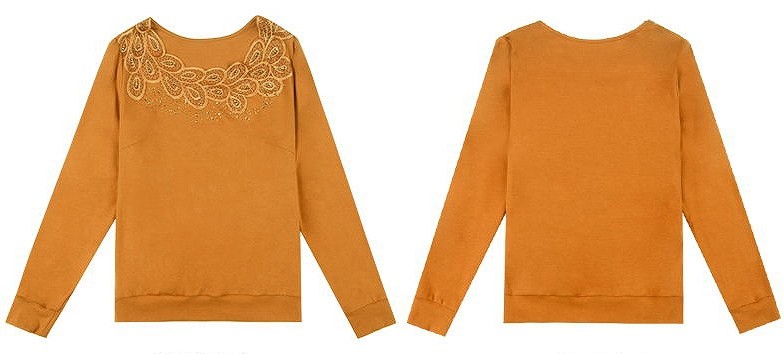 レディース　トップス　シャツ　長袖　シンプル　ビーズ　レース　スリム　大きいサイズ　おしゃれ　フェミニン　かわいい　上品　エレガント　セクシー　オフィス　ビジネス　通勤　普段着　デート　ブラック　イエロー　ワインレッド　送料無料