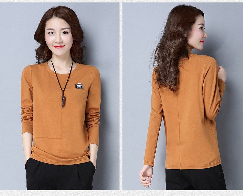 レディース　トップス　Tシャツ　長袖　無地　カットソー　綿　シンプル　大きいサイズ　ゆったり　おしゃれ　カジュアル　大人可愛い　フェミニン　デート　お出かけ　普段着　ワインレッド　ブルー　ブラウン　送料無料