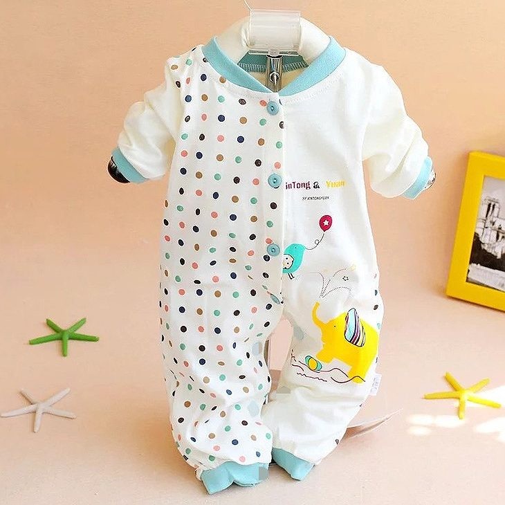 ベビー　キッズ　子供服　男　女　男の子　女の子　長袖　ロンパース　カバーオール　つなぎ　エレファント　ネズミ　ベアー　カウ　ドッグ　クジラ　アニマル　送料無料