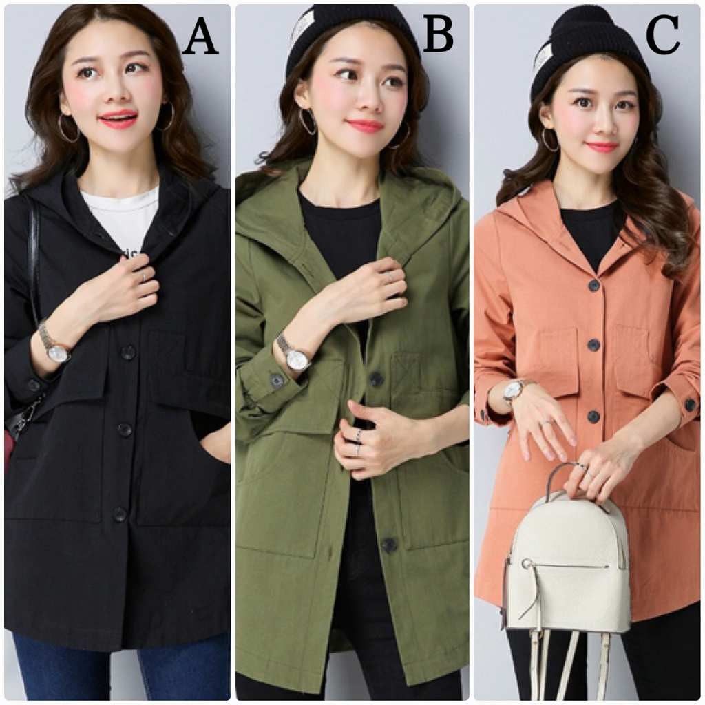 レディース　フード付き　ジャケット　コート　秋　冬　アウター　カジュアル　長袖　キュート　大人　可愛い　フェミニン　おしゃれ　お出かけ　デイリー　オリーブ　ブラック　Ｍ　Ｌ　XL　2XL　大きいサイズ　送料無料