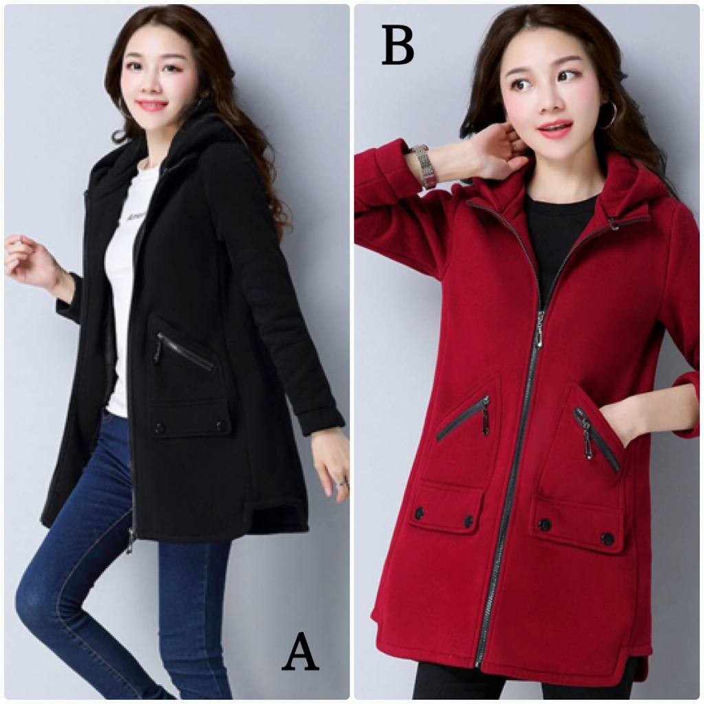 レディース　フード付き　ジャケット　コート　ジッパー　秋　冬　アウター　カジュアル　長袖　キュート　大人　可愛い　フェミニン　おしゃれ　お出かけ　デイリー　オリーブ　オレンジ　ワインレッド　ブラック　グレー　Ｍ　Ｌ　XL　2XL　大きいサイズ　送料無料