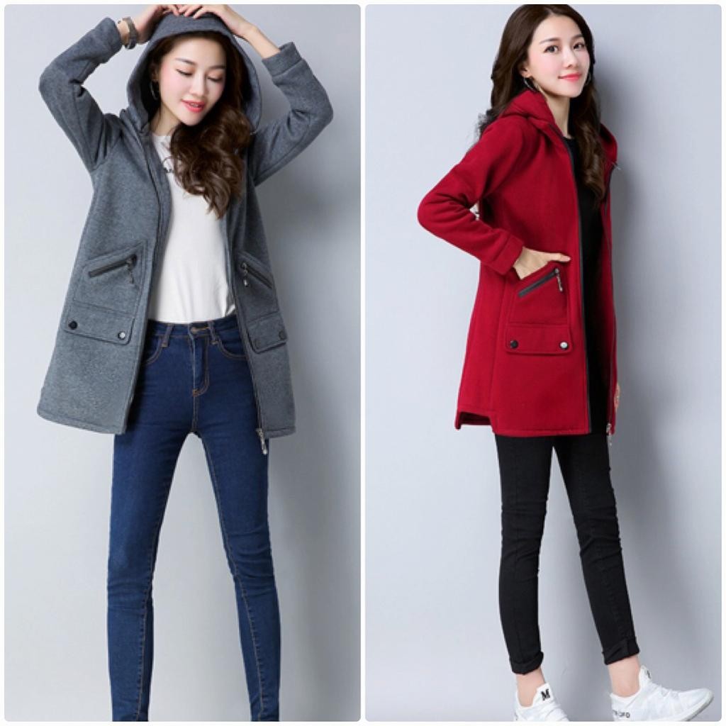 レディース　フード付き　ジャケット　コート　ジッパー　秋　冬　アウター　カジュアル　長袖　キュート　大人　可愛い　フェミニン　おしゃれ　お出かけ　デイリー　オリーブ　オレンジ　ワインレッド　ブラック　グレー　Ｍ　Ｌ　XL　2XL　大きいサイズ　送料無料