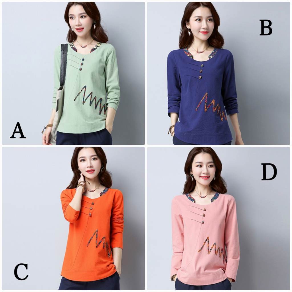 レディース　ラウンドネック　ロングTシャツ　ロンT　長袖　トップス　カジュアル　キュート　大人　可愛い　フェミニン　セクシー　おしゃれ　お出かけ　デイリー　オレンジ　ピンク　グリーン　ネイビー　Ｍ　Ｌ　XL　2XL　3XL　大きいサイズ　送料無料