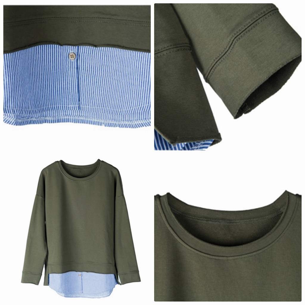 レディース　ラウンドネック　ロングTシャツ　ロンT　長袖　トップス　カジュアル　キュート　大人　可愛い　フェミニン　セクシー　おしゃれ　お出かけ　デイリー　グリーン　ブラック　Ｍ　Ｌ　XL　2XL　大きいサイズ　送料無料