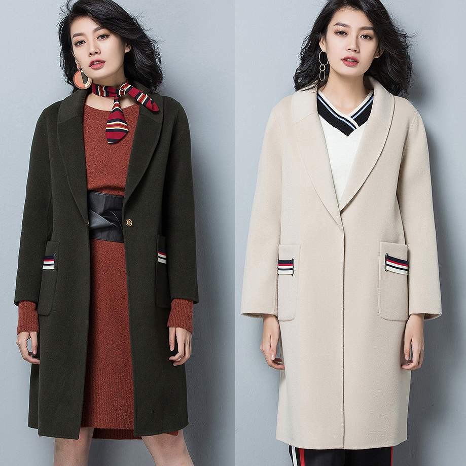 レディース　アウター　ウール　チェスターコート　ミディ丈　ゆったり　無地　長袖　カジュアル　大人可愛い　フェミニン　オフィス　OL　通勤　防寒　秋冬　デート　お出かけ　デイリー　オリーブ　オフホワイト　ブラック　送料無料