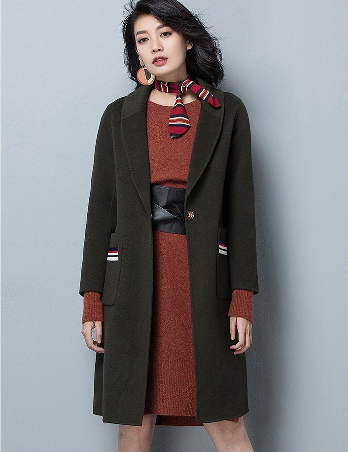 レディース　アウター　ウール　チェスターコート　ミディ丈　ゆったり　無地　長袖　カジュアル　大人可愛い　フェミニン　オフィス　OL　通勤　防寒　秋冬　デート　お出かけ　デイリー　オリーブ　オフホワイト　ブラック　送料無料