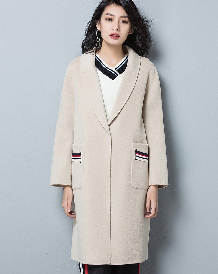 レディース　アウター　ウール　チェスターコート　ミディ丈　ゆったり　無地　長袖　カジュアル　大人可愛い　フェミニン　オフィス　OL　通勤　防寒　秋冬　デート　お出かけ　デイリー　オリーブ　オフホワイト　ブラック　送料無料