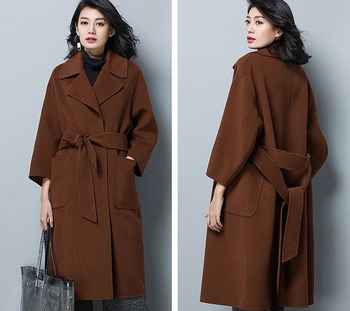 レディース　アウター　ウール　チェスターコート　ミディ丈　ゆったり　無地　長袖　カジュアル　大人可愛い　フェミニン　オフィス　OL　通勤　防寒　秋冬　デート　お出かけ　デイリー　オフホワイト　ブラウン　オリーブ　送料無料