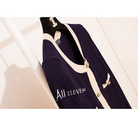 レディース　トップス　ニット　カーディガン　ラウンドネック　長袖　無地　シンプル　ライン　大人可愛い　フリーサイズ　上品　エレガント　シック　オフィス　デート　お出かけ　デイリー　ブラック　パープル　送料無料