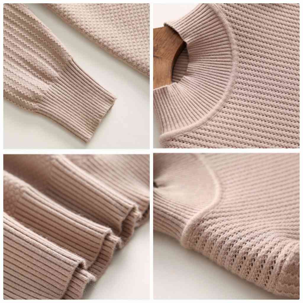 レディース　ニット　セーター　シングルネック　ロング丈　長袖　秋　冬　トップス　カジュアル　キュート　大人　可愛い　フェミニン　おしゃれ　お出かけ　デイリー　パープル　ベージュ　ピンク　ホワイト　ブラック　フリーサイズ　ワンサイズ　送料無料