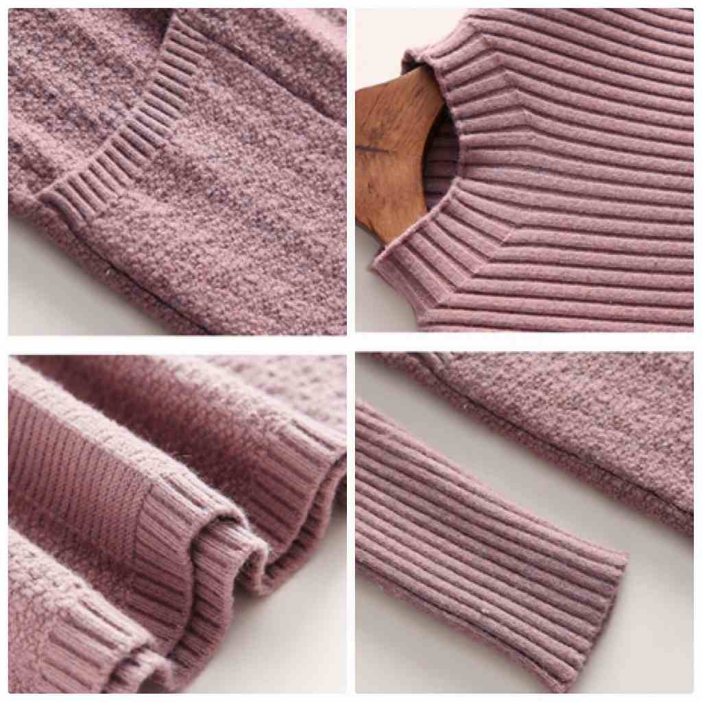 レディース　ニット　セーター　シングルネック　ロング丈　長袖　秋　冬　トップス　カジュアル　キュート　大人　可愛い　フェミニン　おしゃれ　お出かけ　デイリー　パープル　ベージュ　オリーブ　フリーサイズ　ワンサイズ　送料無料