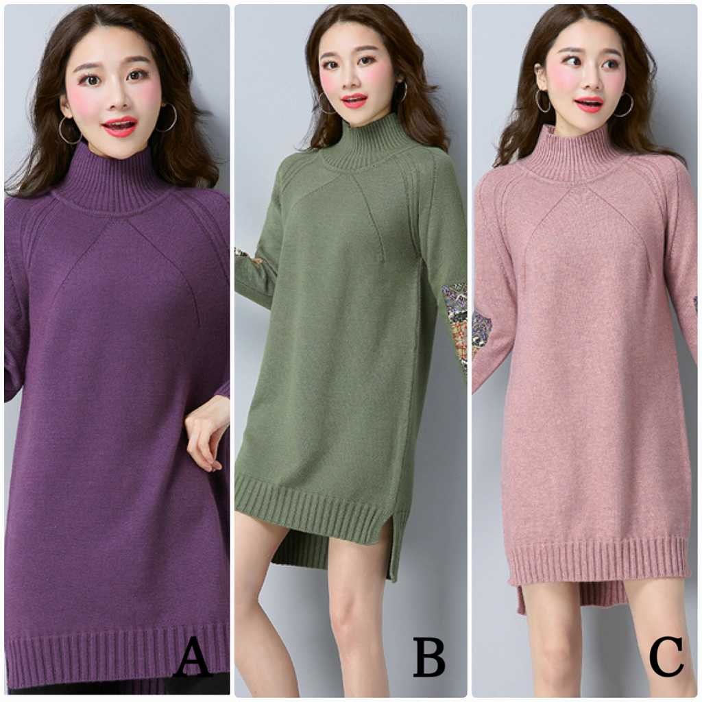 レディース　ニットワンピ　セーター　ワンピース　シングルネック　ミニ丈　スカート　カジュアル　キュート　可愛い　フェミニン　セクシー　きれいめ　上品　エレガント　おしゃれ　お出かけ　デイリー　お呼ばれ　オリーブ　パープル　ベージュ　フリーサイズ　送料無料