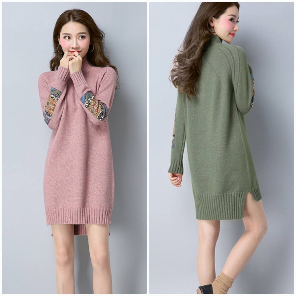レディース　ニットワンピ　セーター　ワンピース　シングルネック　ミニ丈　スカート　カジュアル　キュート　可愛い　フェミニン　セクシー　きれいめ　上品　エレガント　おしゃれ　お出かけ　デイリー　お呼ばれ　オリーブ　パープル　ベージュ　フリーサイズ　送料無料