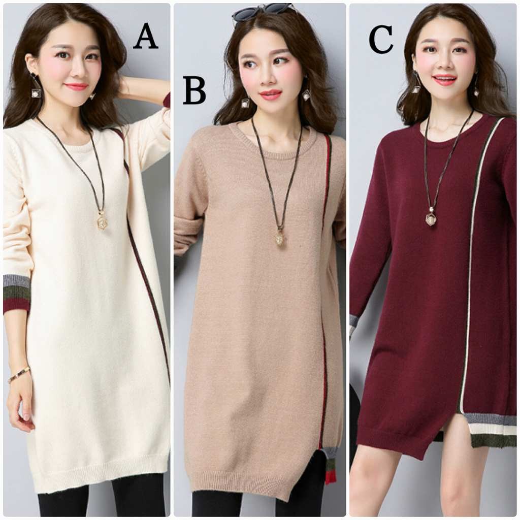 レディース　ニットワンピ　セーター　ワンピース　ミニ丈　スカート　カジュアル　キュート　可愛い　フェミニン　セクシー　きれいめ　上品　エレガント　おしゃれ　お出かけ　デイリー　オリーブ　パープル　ホワイト　ブラック　ベージュ　フリーサイズ　送料無料