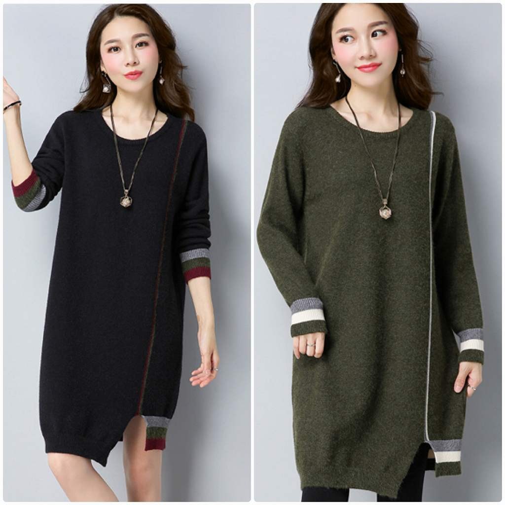 レディース　ニットワンピ　セーター　ワンピース　ミニ丈　スカート　カジュアル　キュート　可愛い　フェミニン　セクシー　きれいめ　上品　エレガント　おしゃれ　お出かけ　デイリー　オリーブ　パープル　ホワイト　ブラック　ベージュ　フリーサイズ　送料無料