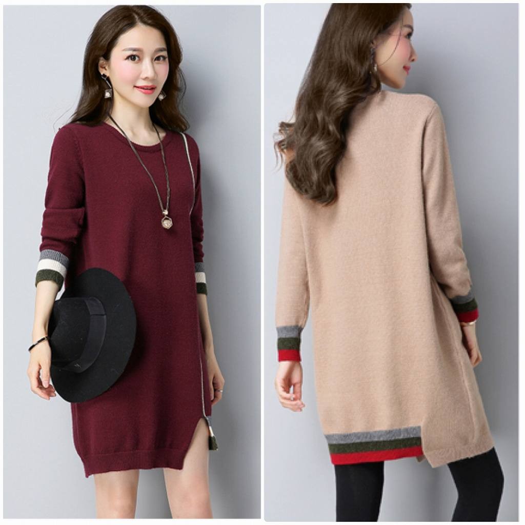 レディース　ニットワンピ　セーター　ワンピース　ミニ丈　スカート　カジュアル　キュート　可愛い　フェミニン　セクシー　きれいめ　上品　エレガント　おしゃれ　お出かけ　デイリー　オリーブ　パープル　ホワイト　ブラック　ベージュ　フリーサイズ　送料無料