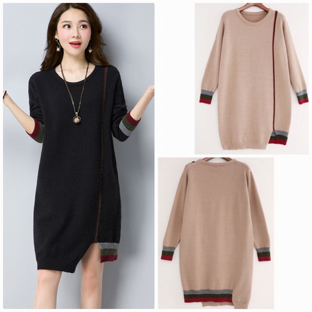 レディース　ニットワンピ　セーター　ワンピース　ミニ丈　スカート　カジュアル　キュート　可愛い　フェミニン　セクシー　きれいめ　上品　エレガント　おしゃれ　お出かけ　デイリー　オリーブ　パープル　ホワイト　ブラック　ベージュ　フリーサイズ　送料無料