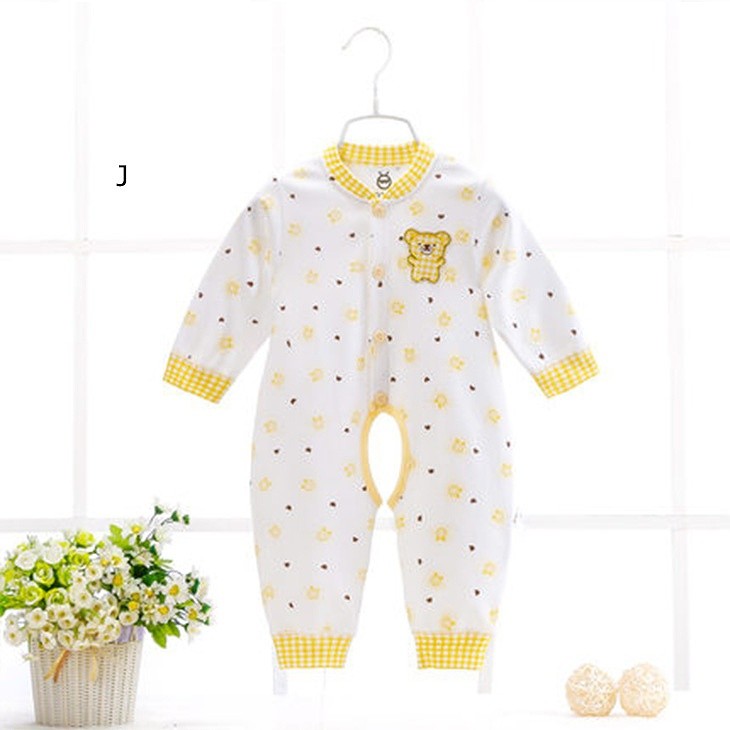 ベビー　キッズ　子供服　男　女　男の子　女の子　長袖　ロンパース　カバーオール　つなぎ　パジャマ　シンプル　ワンカラー　股開き　選べる　13種　バリエーション　ボーダー　ドット　アニマル　送料無料