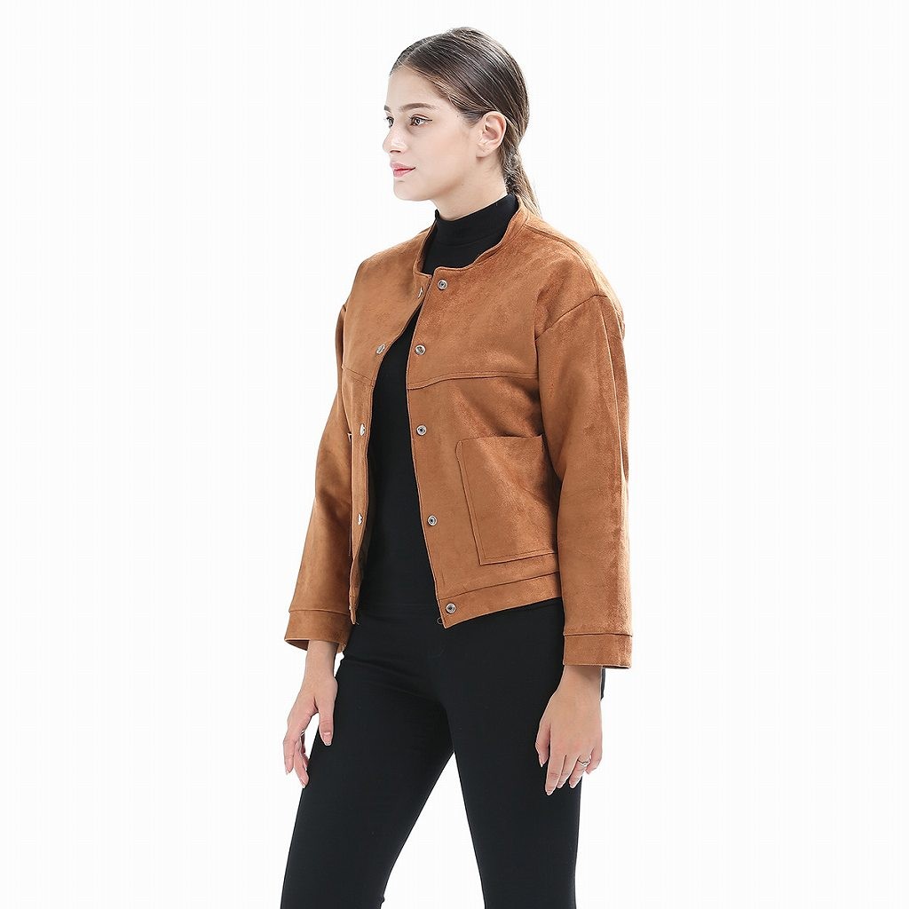 レディース　レザー　ジャケット　ブルゾン　秋　冬　アウター　カジュアル　長袖　キュート　大人　可愛い　フェミニン　きれいめ　エレガント　おしゃれ　お出かけ　お呼ばれ　デイリー　ブラウン　オリーブ　S　M　L　XL　サイズ　送料無料