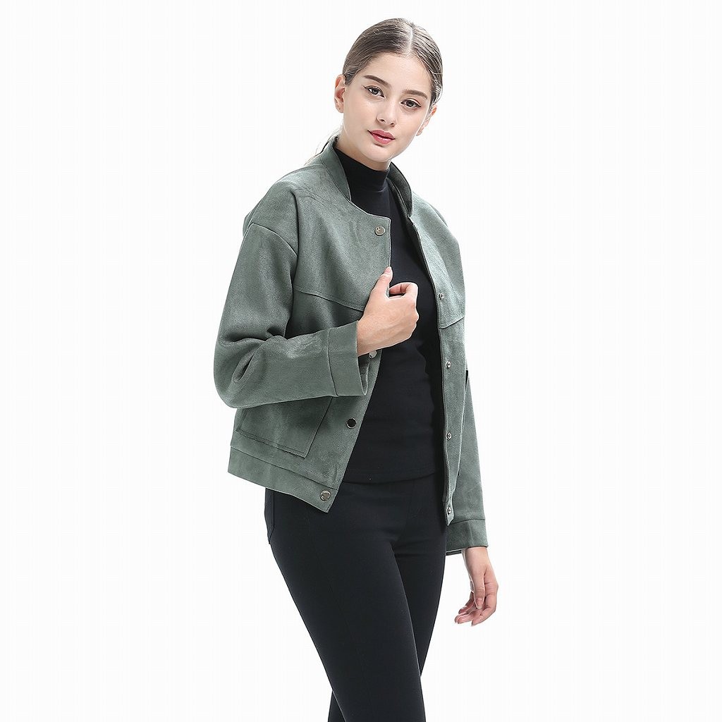 レディース　レザー　ジャケット　ブルゾン　秋　冬　アウター　カジュアル　長袖　キュート　大人　可愛い　フェミニン　きれいめ　エレガント　おしゃれ　お出かけ　お呼ばれ　デイリー　ブラウン　オリーブ　S　M　L　XL　サイズ　送料無料