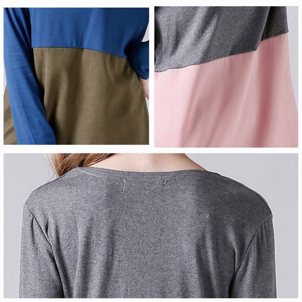 レディース　ロングTシャツ　ロンT　ラウンドネック　長袖　ロングスリーブ　トップス　カジュアル　キュート　大人　可愛い　フェミニン　セクシー　おしゃれ　お出かけ　デイリー　ネイビー　　グレー　M　L　XL　サイズ　送料無料