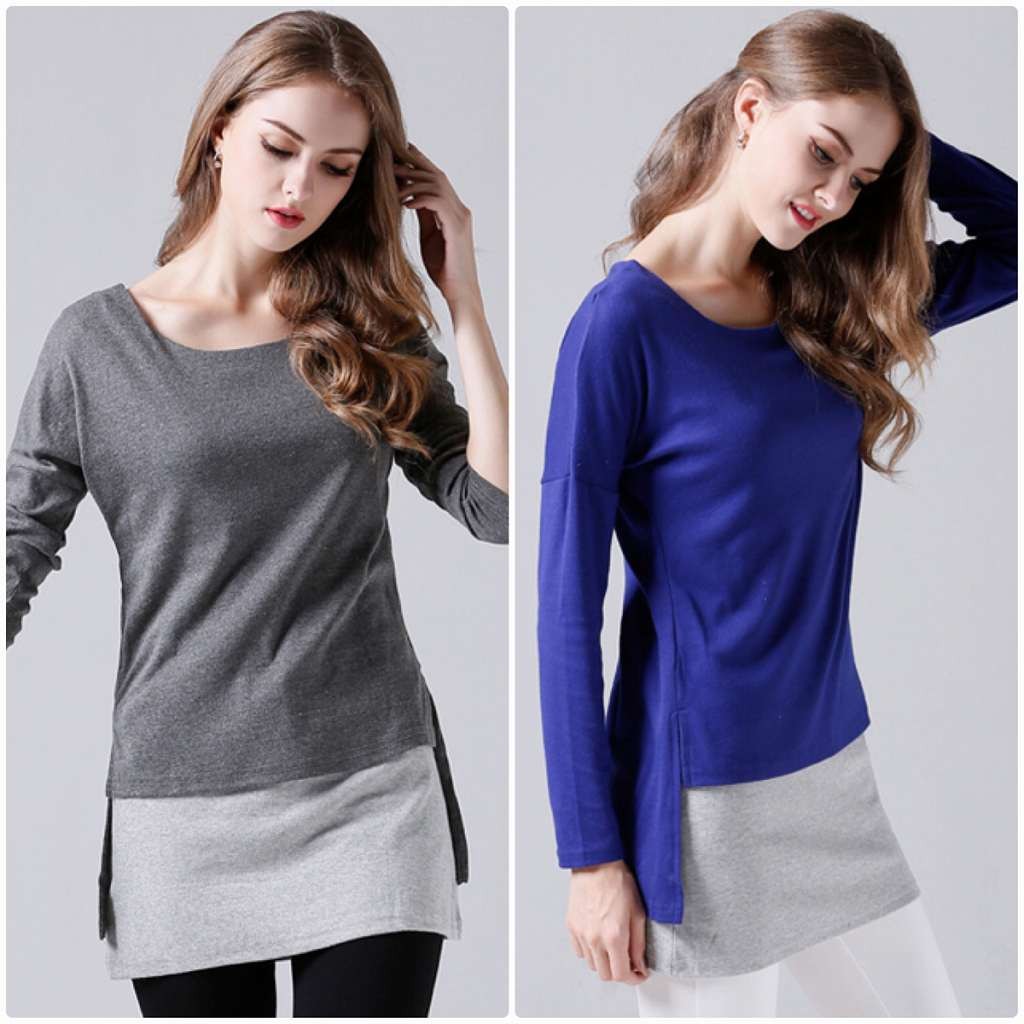 レディース　ロングTシャツ　ロンT　ラウンドネック　長袖　ロングスリーブ　トップス　カジュアル　キュート　大人　可愛い　フェミニン　セクシー　おしゃれ　お出かけ　デイリー　ネイビー　　グレー　イエロー　S　M　L　XL　2XL　3XL　大きいサイズ　送料無料