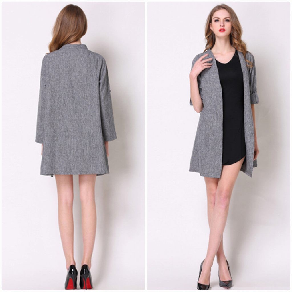 レディース　コート　シングルブレスト　ジャケット　秋　冬　アウター　カジュアル　長袖　キュート　大人　可愛い　フェミニン　きれいめ　エレガント　おしゃれ　お出かけ　お呼ばれ　デイリー　グレー　灰色　XL　2XL　3XL　4XL　5XL　大きいサイズ　送料無料