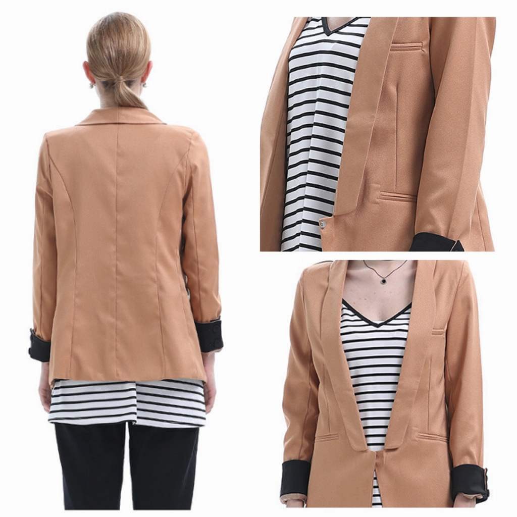 レディース　テーラードジャケット　ブレザー　スーツ　秋　冬　アウター　カジュアル　長袖　キュート　大人　可愛い　フェミニン　きれいめ　エレガント　おしゃれ　お出かけ　お呼ばれ　デイリー　ブラック　カーキ　S　M　L　XL　サイズ　送料無料